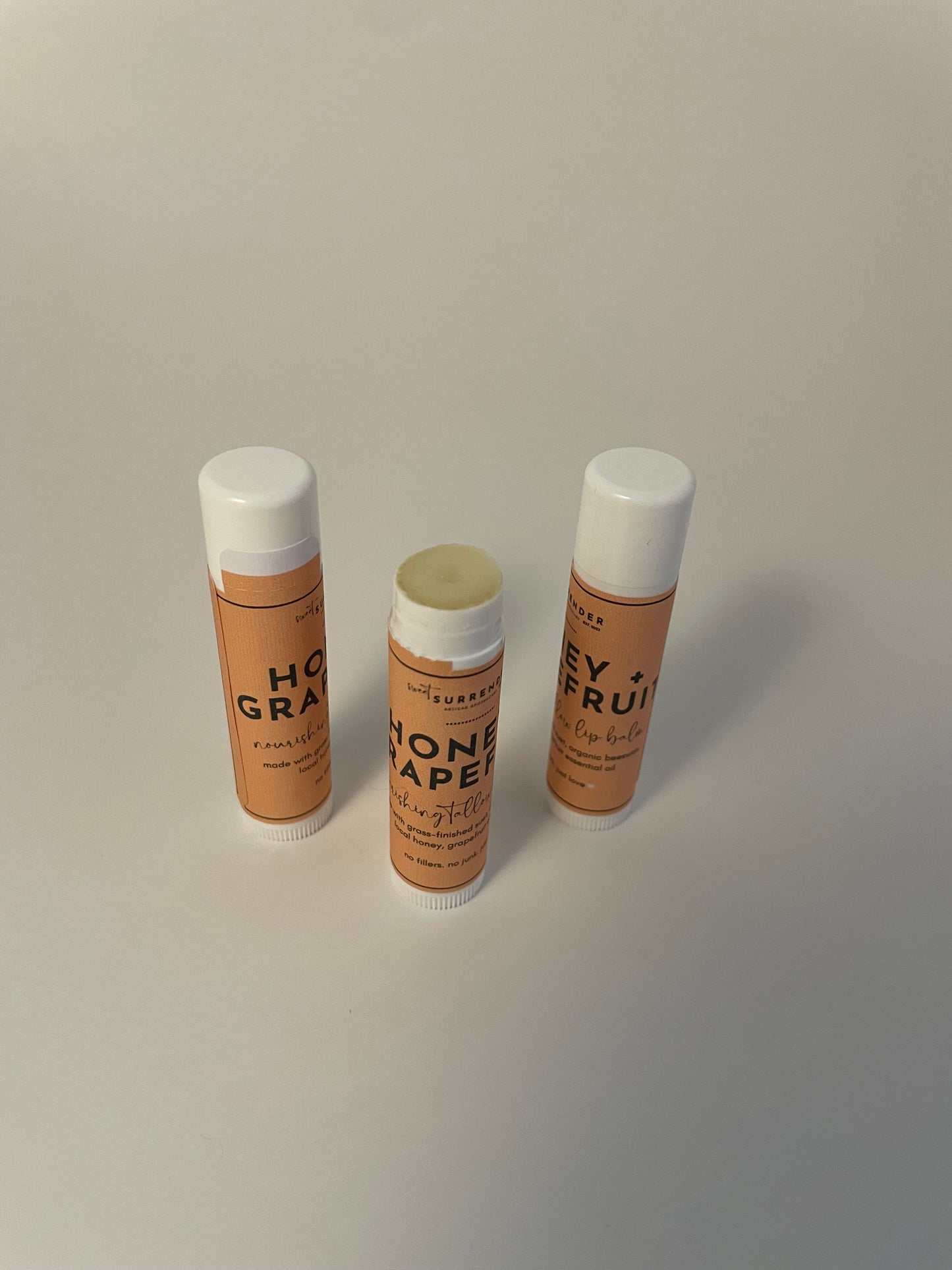 Honey + Grapefruit Tallow Lip Balm