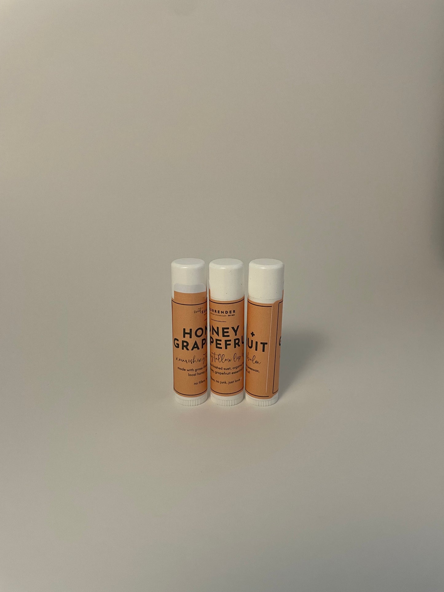 Honey + Grapefruit Tallow Lip Balm