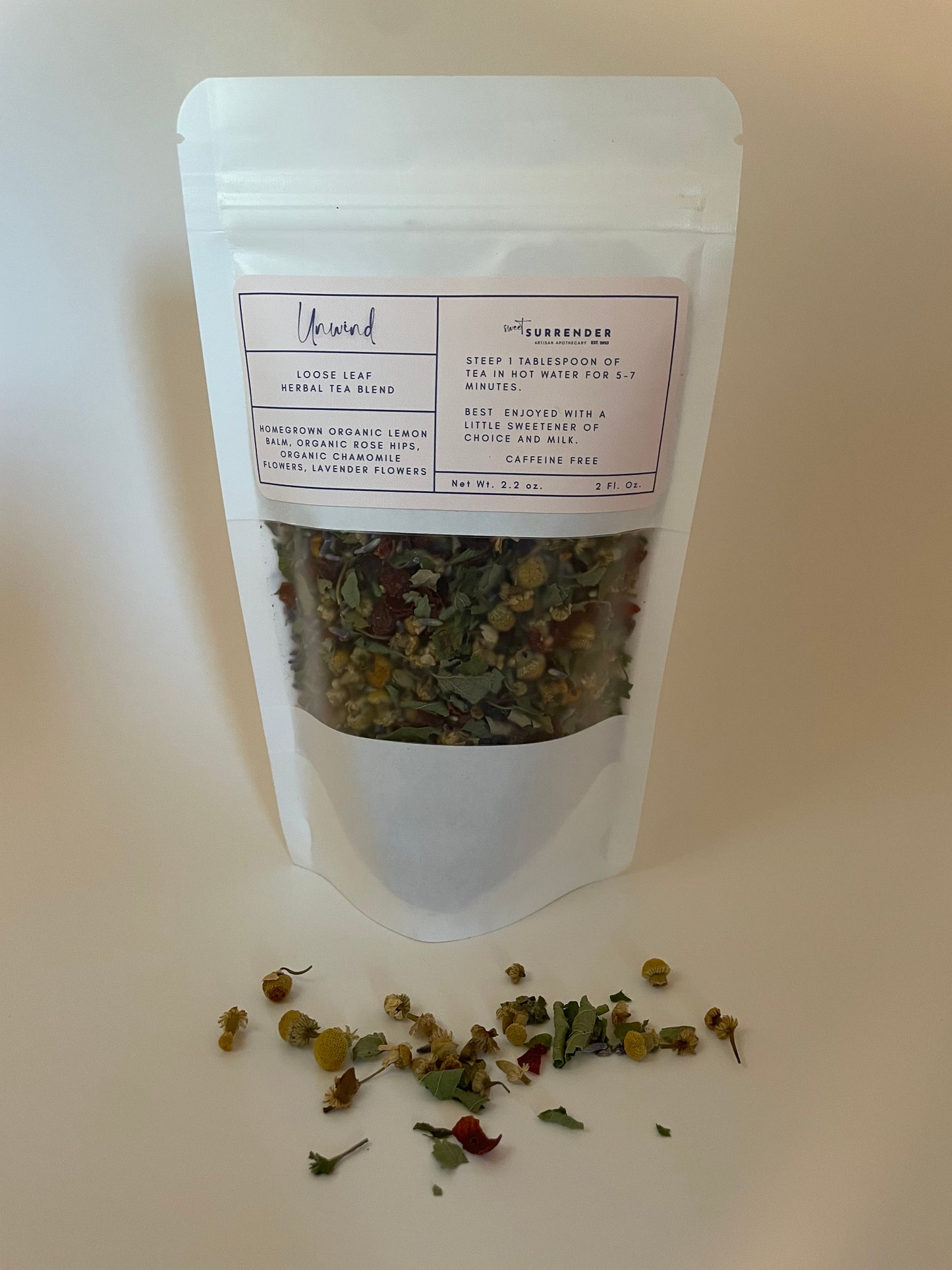 Unwind (organic herbal loose leaf tea blend)